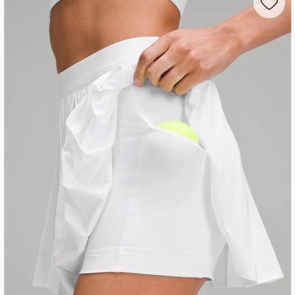 🚨SOLD🚨[NWOT] LULULEMON "High-Rise Pleated Tennis Skirt" in White: Sz 10 - Picture 4 of 13